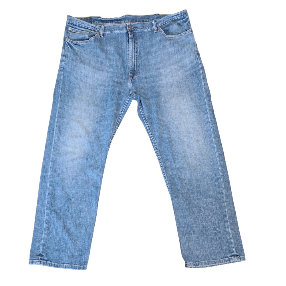 Levis 505 Regular Fit Straight Leg Blue Denim Jeans W42‎ L30 Medium Wash